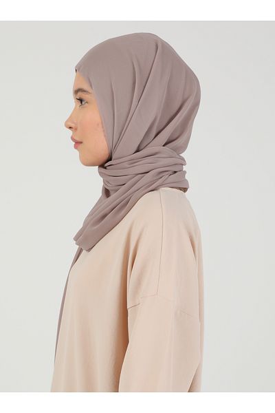 Ecardin Premium Hijab σιφόν υφασμάτινο σάλι - St 100 Dark Mink