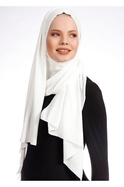 Ecardin Πρακτικό σάλι Crepe Fabric Lycra - Cream St 238