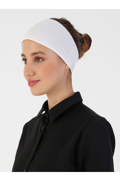 Ecardin White Thin Parisian Breathable Fabric - Bandana Bone St 358