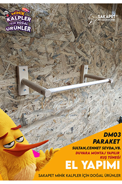SAKAPET Duvara Monte Edilen Kuş Oyuncağı Kuş Tüneği