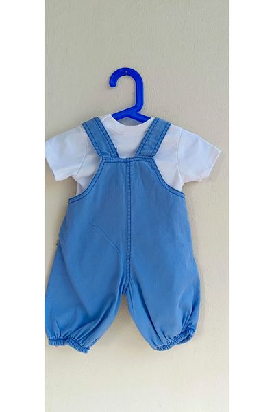 Modomood Baby Denim Salopet - Teddy Bear Design