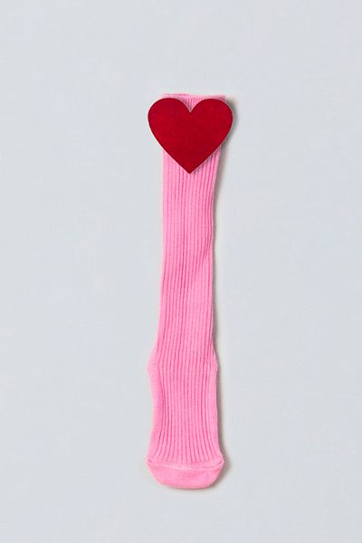 ADABEBEK Red Heart Felted Baby Knee Socks