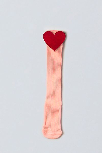 ADABEBEK Red Heart Felted Baby Knee Socks