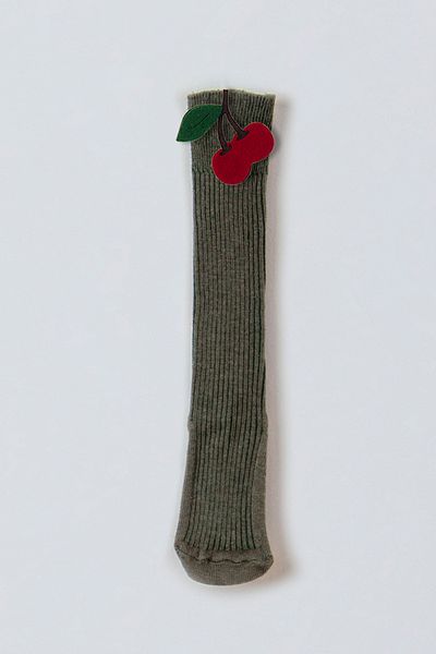 ADABEBEK Cherry Felted Baby Knee Socks