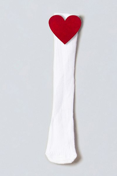 ADABEBEK Red Heart Felted Baby Knee Socks