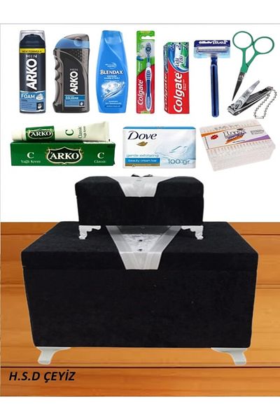 Sonem Çeyiz Cufă pentru dote Mire Mire Cosmetică Machiaj Cufă 2 bucăți 1118