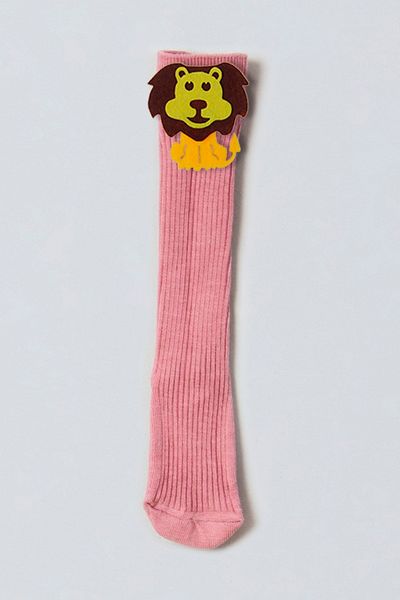 ADABEBEK Lion Felted Baby Girl Knee Socks