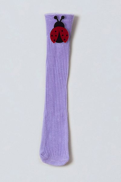 ADABEBEK Orange Yellow Floral Felted Baby Knee Socks