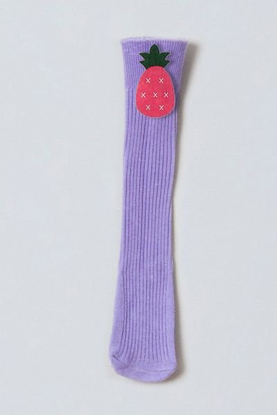 ADABEBEK Pink Pineapple Felted Baby Girl Knee Socks