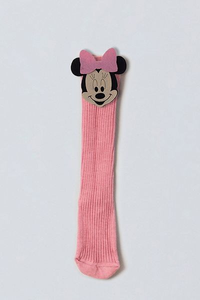 ADABEBEK Light Pink Bow Felted Baby Knee Socks