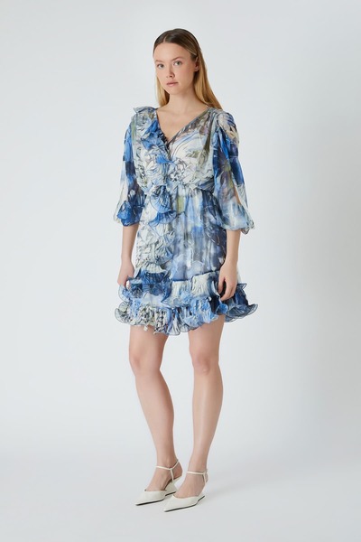 FEVER Fırfırlı şifon elbise