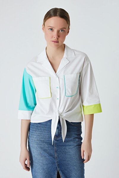 FEVER Üç renkli vual gömlek