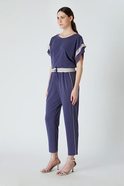 FEVER Knitted pants with lace-up waistband