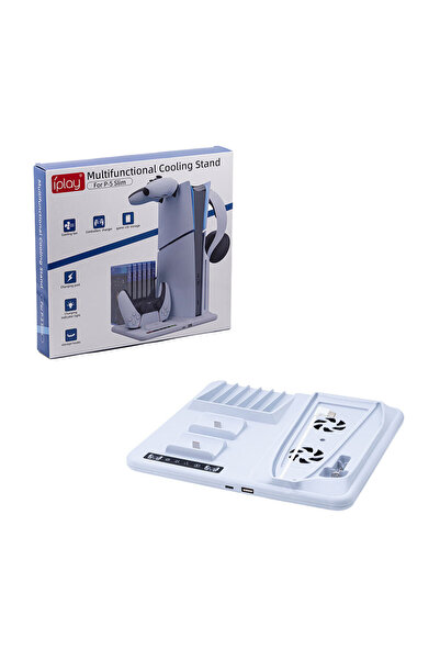 HavuzElektronik PS5 Slim Disc/Digital Edition-Beyaz için Çok Fonksiyonlu Soğutma Standı