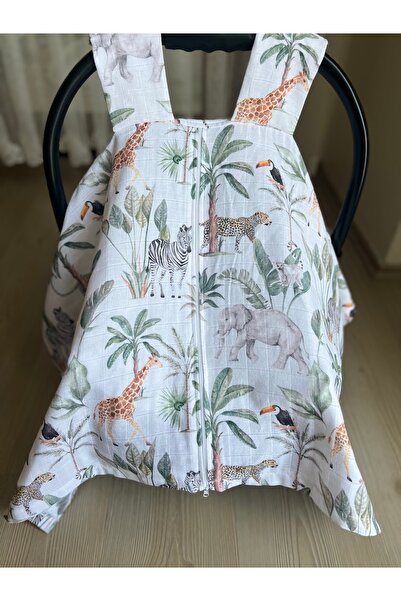 eyma home %100 pamuk Müslin fermuarlı puset örtüsü ve minderi