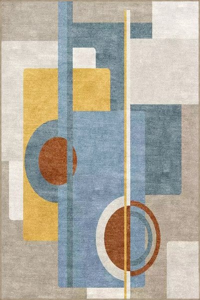 Rugs Modern Halı سجادة ديكور منقوشة مخططة ملونة وحديثة miravip896