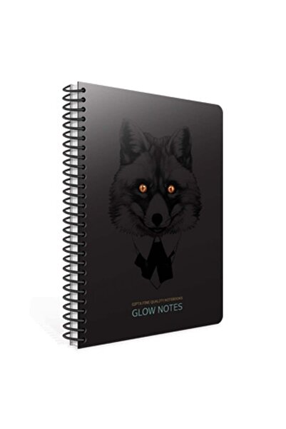 Gıpta Glow Notes Spiralli Tilki Karton Kapak 100 Yaprak A4 Çizgili Defter