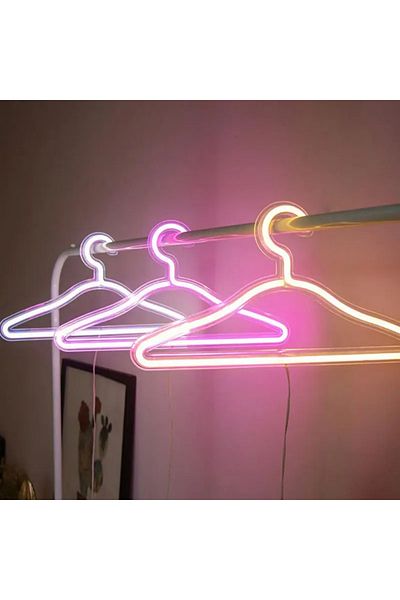 SZ MASTER Lighted Clothes Rack Colorful Neon Night Hangers Home Party Wedding Decoration Clothing Store Lighted Hanger
