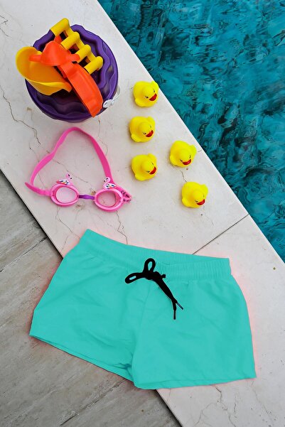 Mayom Κοριτσίστικο σορτς κολύμβησης με ίσια μέση χωρίς σχέδια