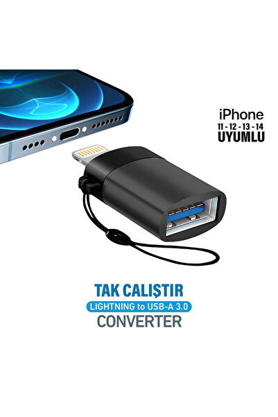 EXENAR iPhone iPad USB Çevirici Dönüştürücü OTG Lightning - USB 3.0 Aktarıcı