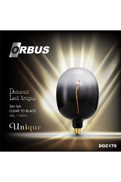 ORBUS Dekoratif Led Ampul CLEAR TO BLACK 4W 100lm DGC170