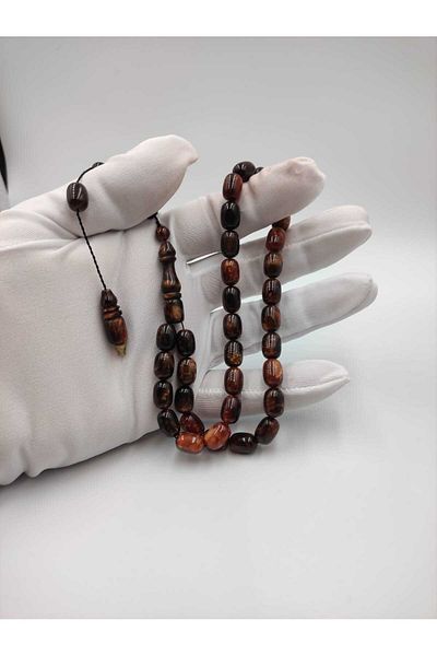 ALTUNTAŞ MASTER - Colarist Amber Egg Cut Tassel with Her Workmanship