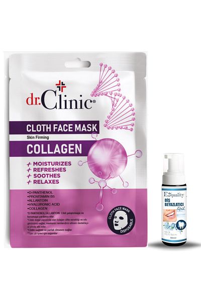 Dr. Clinic Collagen Sheet Mask + Gift Teeth Whitening Foam