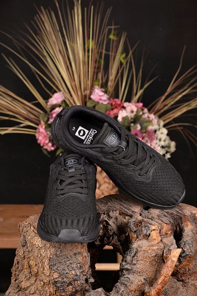 M.P. Men's Black Summer Anti-Sweat Breathable Orthopedic Anti-Slip Sole Lightweight Comfortable Style Sports Shoes