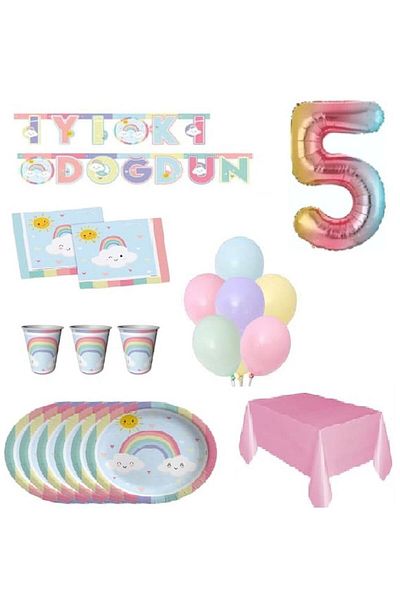 DÜVENCİ TİCARET Rainbow Themed Birthday Concept
