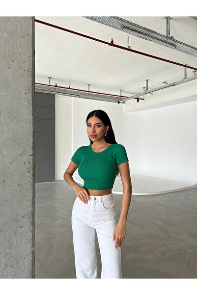 Friday Mood Crew Neck Women's Crop Corded