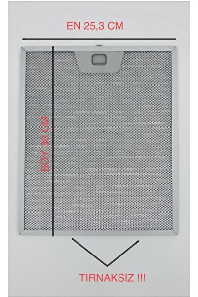 Arçelik Davlumbaz Filtresi 253x300 Aspiratör Filtre Ön Kısım Tek Tırnak, Arka...