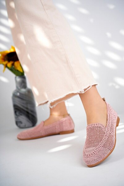 StWenn Women's Knitted Ballerina Shoes Women's Shoes Casual Shoes Powder Mother Shoes