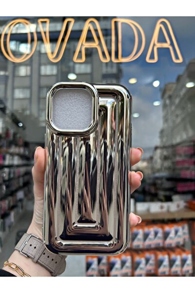 OVADA İphone 14 Pro Uyumlu Kamera Korumalı 3D Labirent Desenli Silikon Kılıf