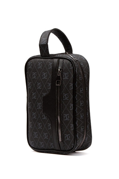 tuldar Чоловічий чорний шкіряний клатч Portfoy Clutch Tras Косметичний догляд та щоденна сумка для рук 14X24CM