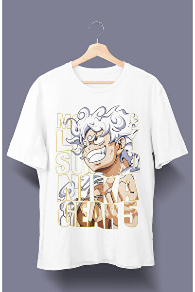 Fuddy Moda Oversize kroj Gear 5 Luffy Štampano T-shirt, unisex anime Štampano...