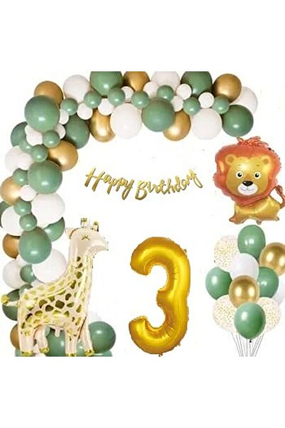 DÜVENCİ TİCARET Set de baloane pentru ziua de naștere Green Luxury Mildew