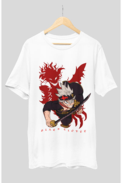 Fuddy Moda Oversize kroj Black Clover Asta Ex majica, unisex anime Štampano T...