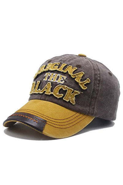 Giraffe Yıkamalı Eskitme Görünümlü Retro Pamuklu Original The Black Beyzbol C...