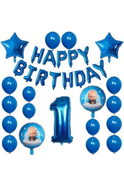 DÜVENCİ TİCARET Baby Birthday Balloon Set - PATRON