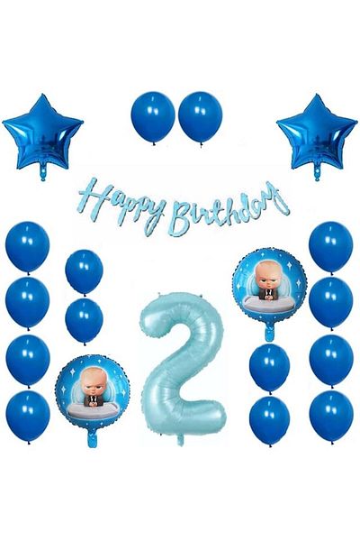 DÜVENCİ TİCARET Baby Birthday Balloon Set - PATRON