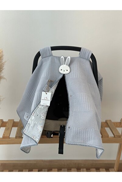MAMARADUGA Gray-rabbit Single Stroller Cover - Double Sided