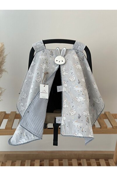 MAMARADUGA Gray-rabbit Single Stroller Cover - Double Sided