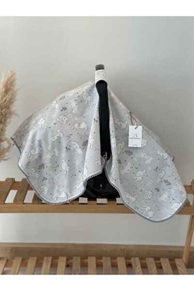 MAMARADUGA Gray-rabbit Single Stroller Cover - Double Sided