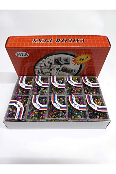 ATMACA TUHAFİYE Ace cu cap mare 20 pachete de 100 culori mixte (2000 bucăți)