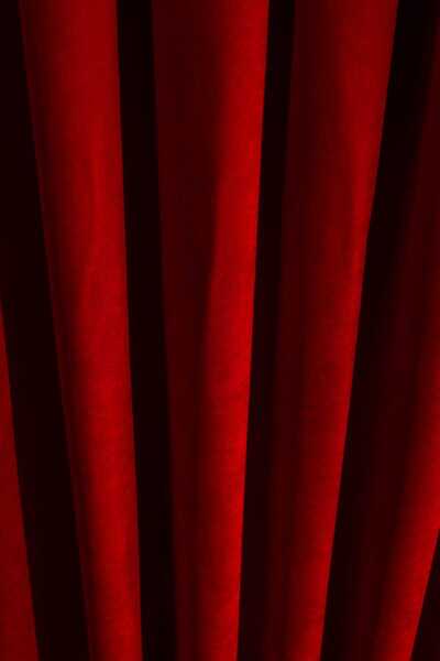 Karesi READY TO USE RED CHARMY PLEATED 1X3 FON CURTAIN SINGLE WING 12477