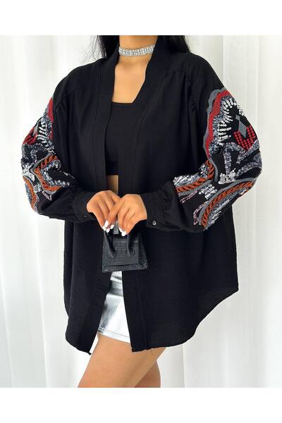 ZTO KADIN PAYETLİ NAKIŞLI KİMONA