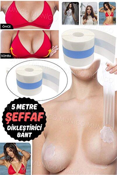 Munico Sütyen Kullanmaya Son ! Rahat İz Yapmaz 5 Metre Göğüs Kapatıcı Şeffaf ...