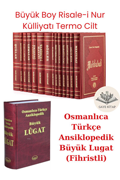 Envar Neşriyat Büyük Boy Risale-i Nur Külliyatı Termo Cilt ve Osmanlıca Türkç...