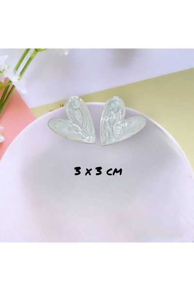 Dodemert Home White Trend Heart Earrings
