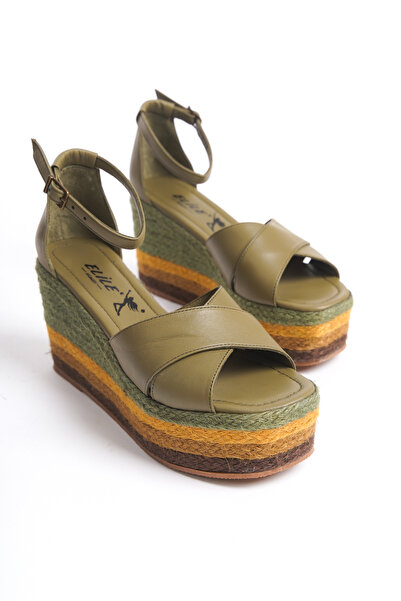 Elile Shoes Hakiki Deri Topuklu Kadın Sandalet 34-35-41-42-43-44 Numara